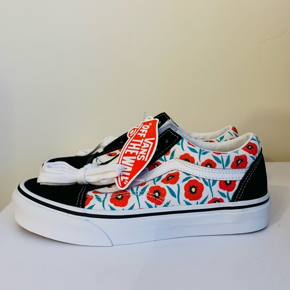 Old Skool Poppy Vans - Picture 3 of 4